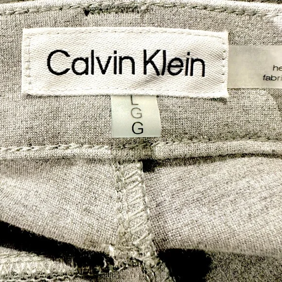 EUC Calvin Klein Light Gray Skinny Ankle Stretch Pants Sz L - Picture 5 of 16